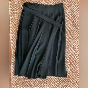 COS pleated belted skirt